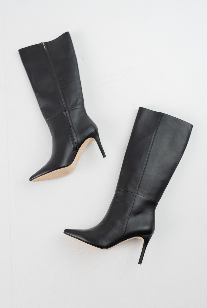 Paloma Tall Boot Black by Alma Caso