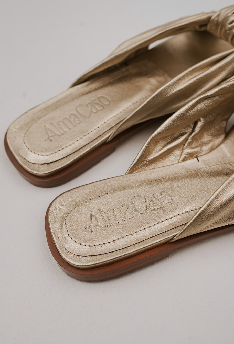 Elena Sandals - Ash Gold by Alma Caso