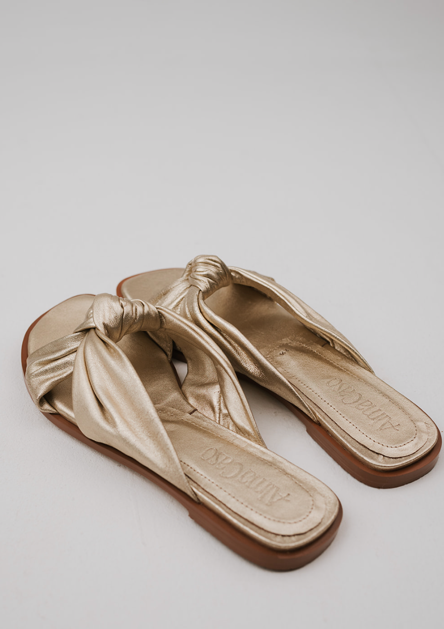 Elena Sandals - Ash Gold by Alma Caso