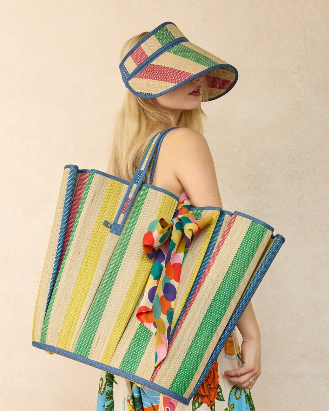 Sun Bathe | Denim Maxi Tropez Tote by Lorna Murray