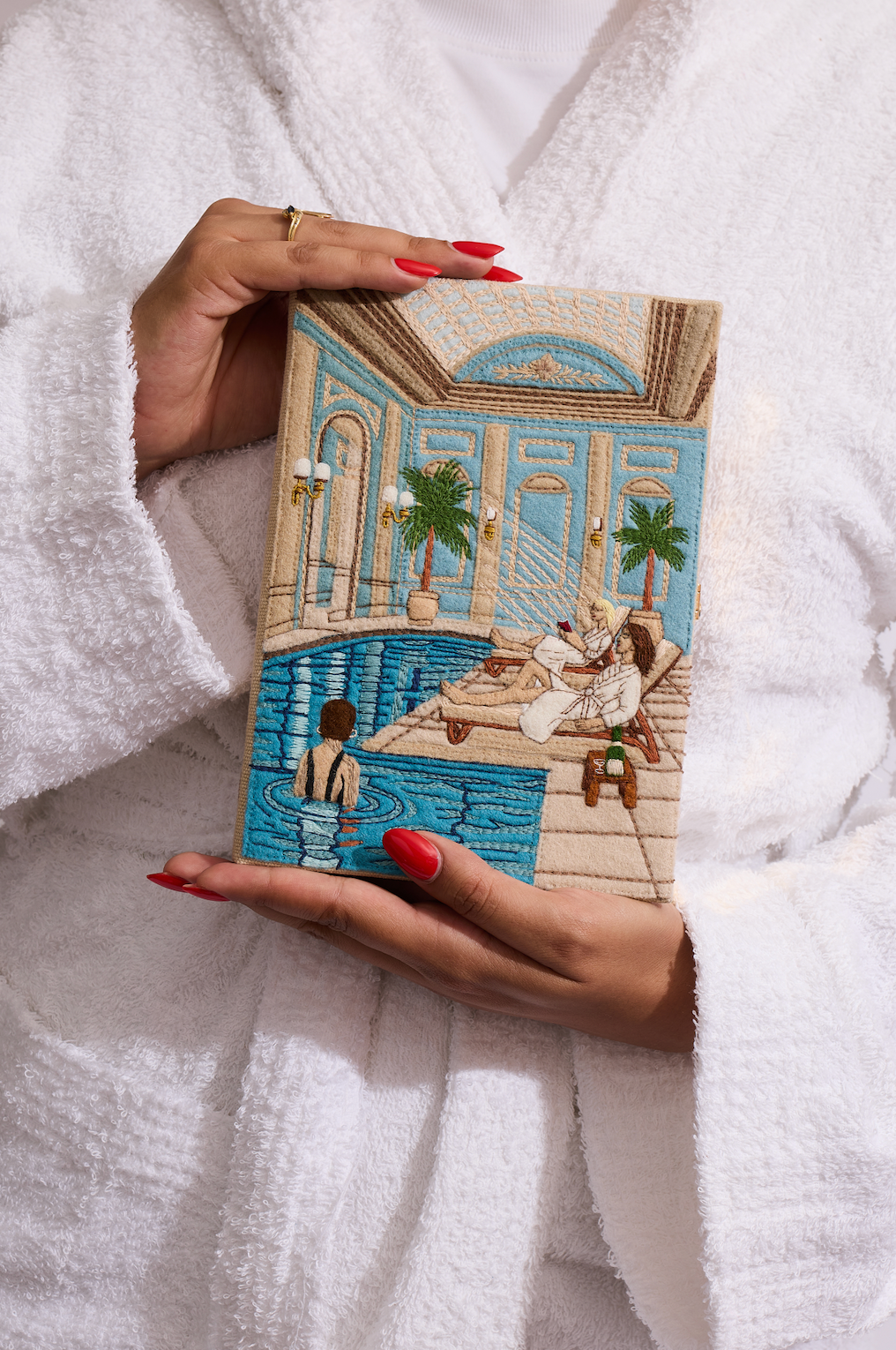 Hotel Spa Book Clutch by Olympia Le Tan