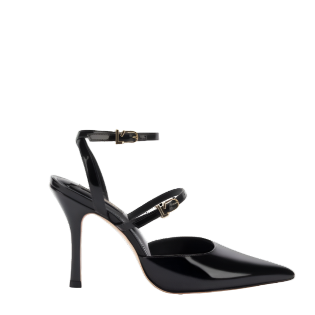 Kris Pump In Black Patent Leather by Larroudé