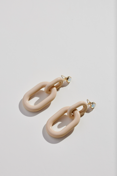 Natural Bianca Acrylic Statement Earrings by Nickel & Suede