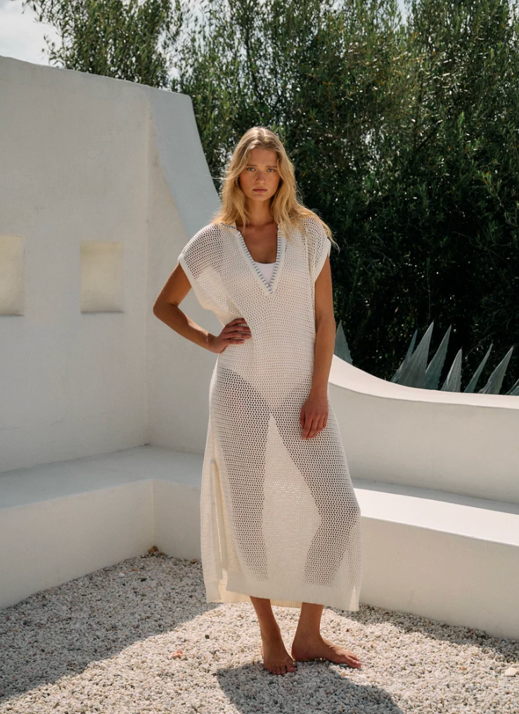 Yvette Collar Tank Coverup by Hermoza