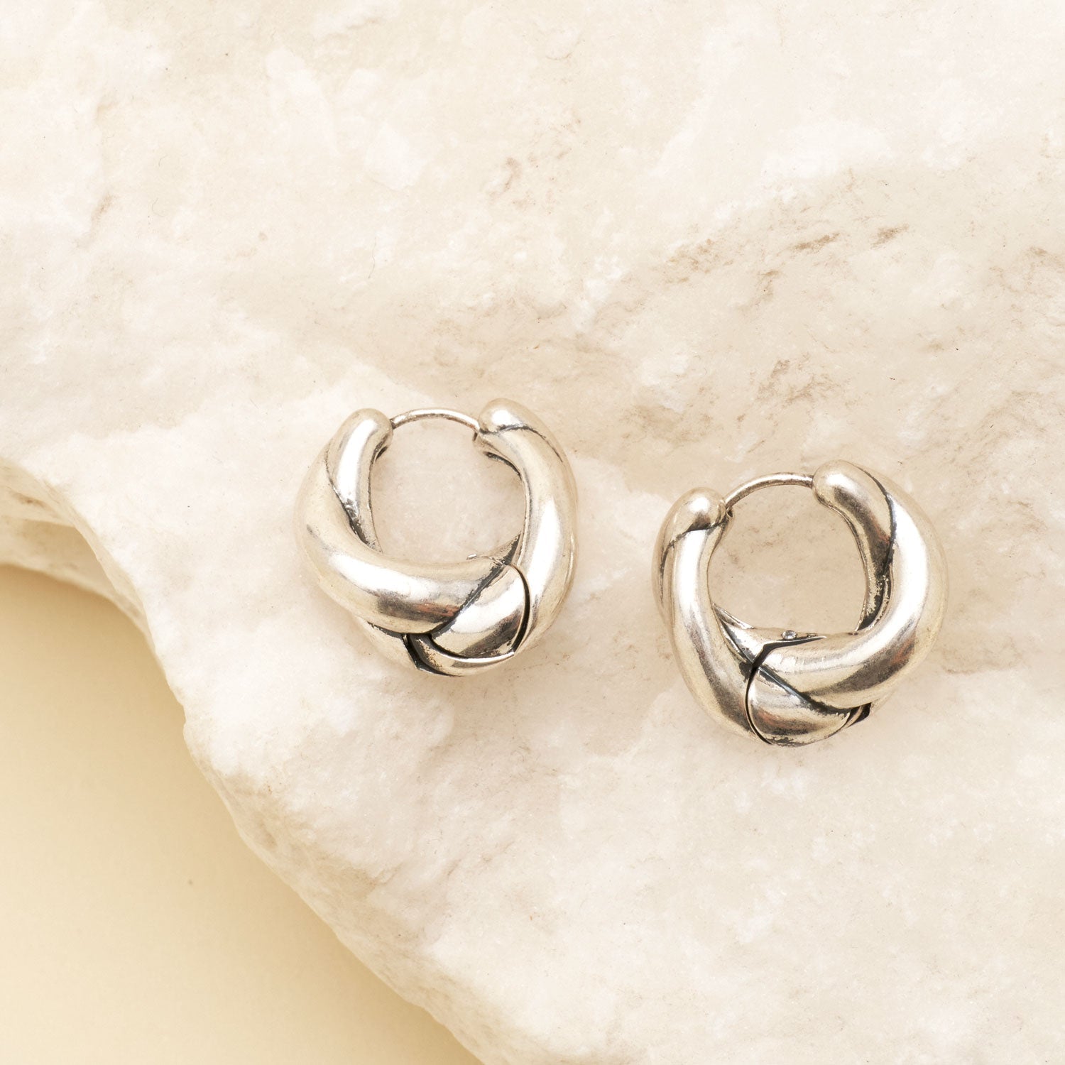 Bleecker Hoops Silver by Mignonne Gavigan