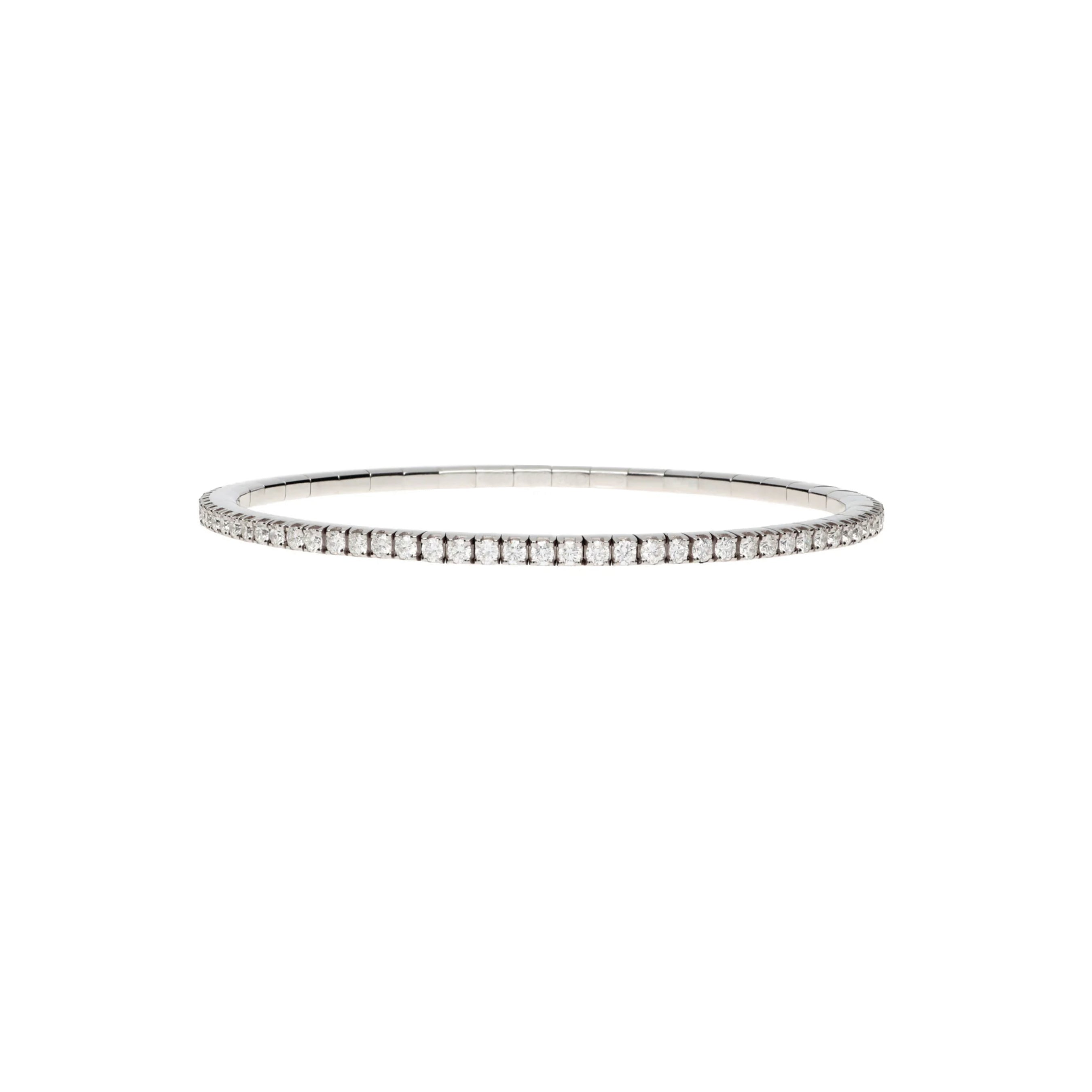 Stretchy Round Diamond Tennis Bracelet by S. Carter Designs