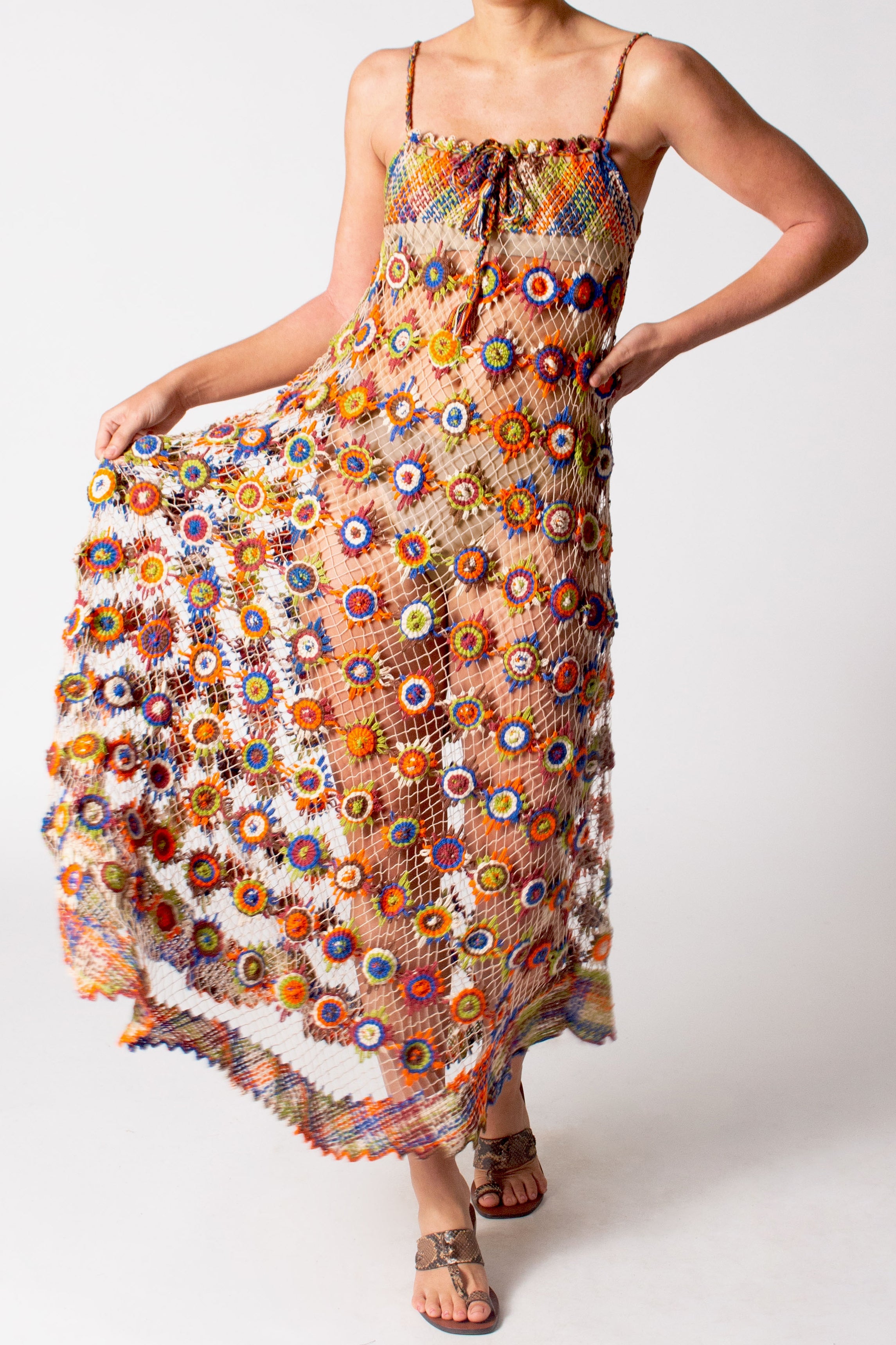 Cristiana Hand Knit Maxi Dress by Miguelina