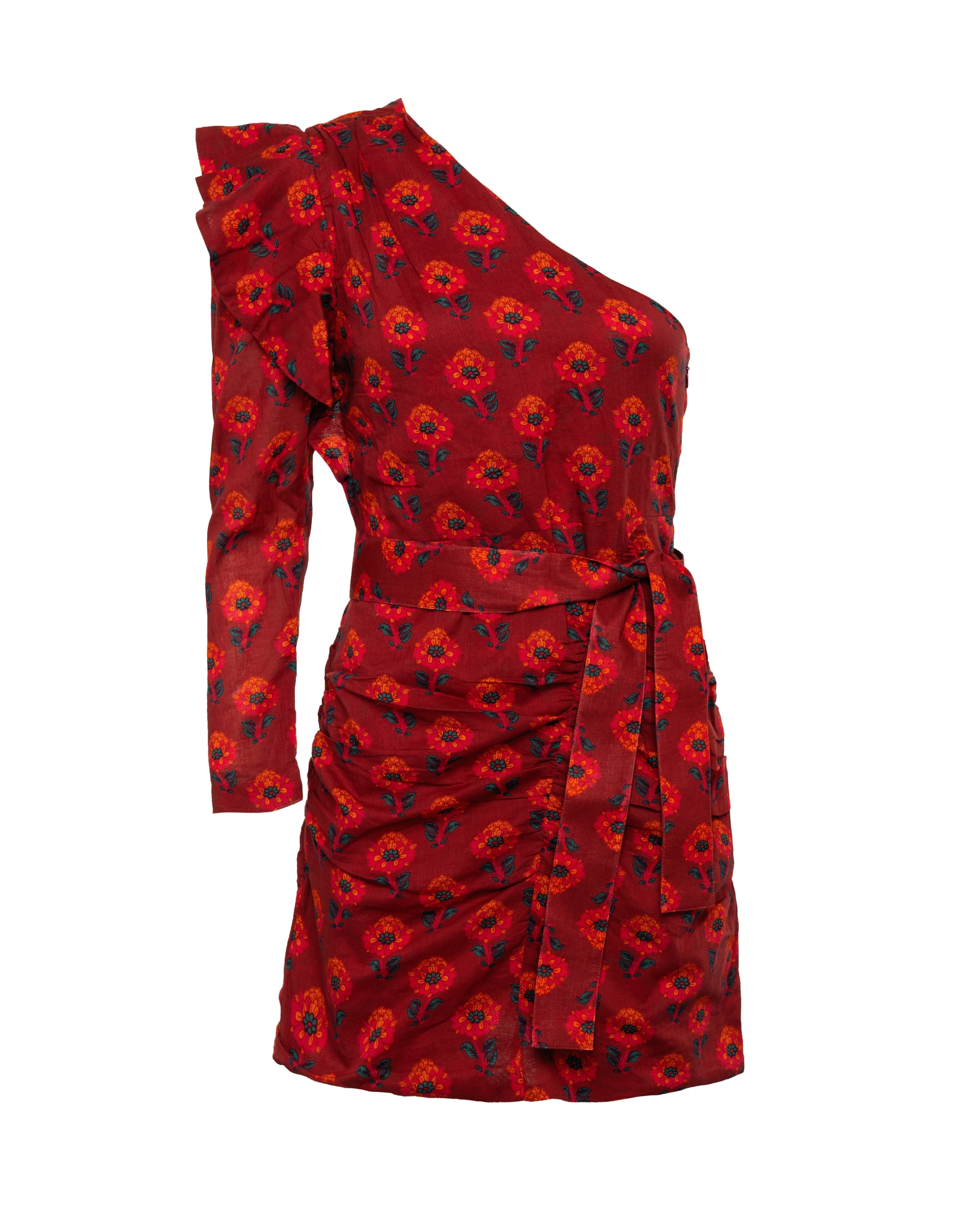 Adine Dress - Red Floral by Desert Queen