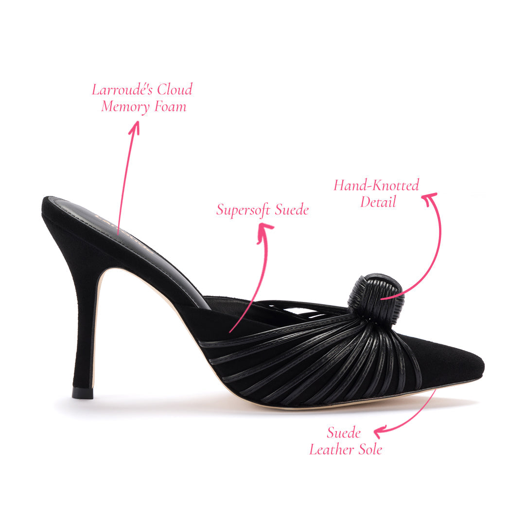 Valerie Pump In Black Suede by Larroudé