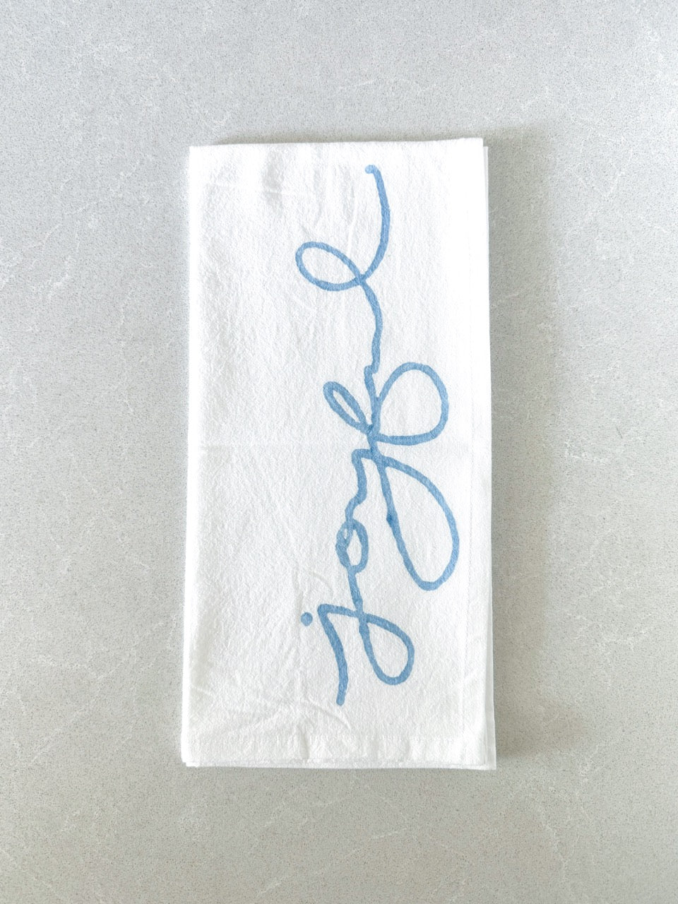 Tea Towel - Joyful, Uniform Blue by Mended