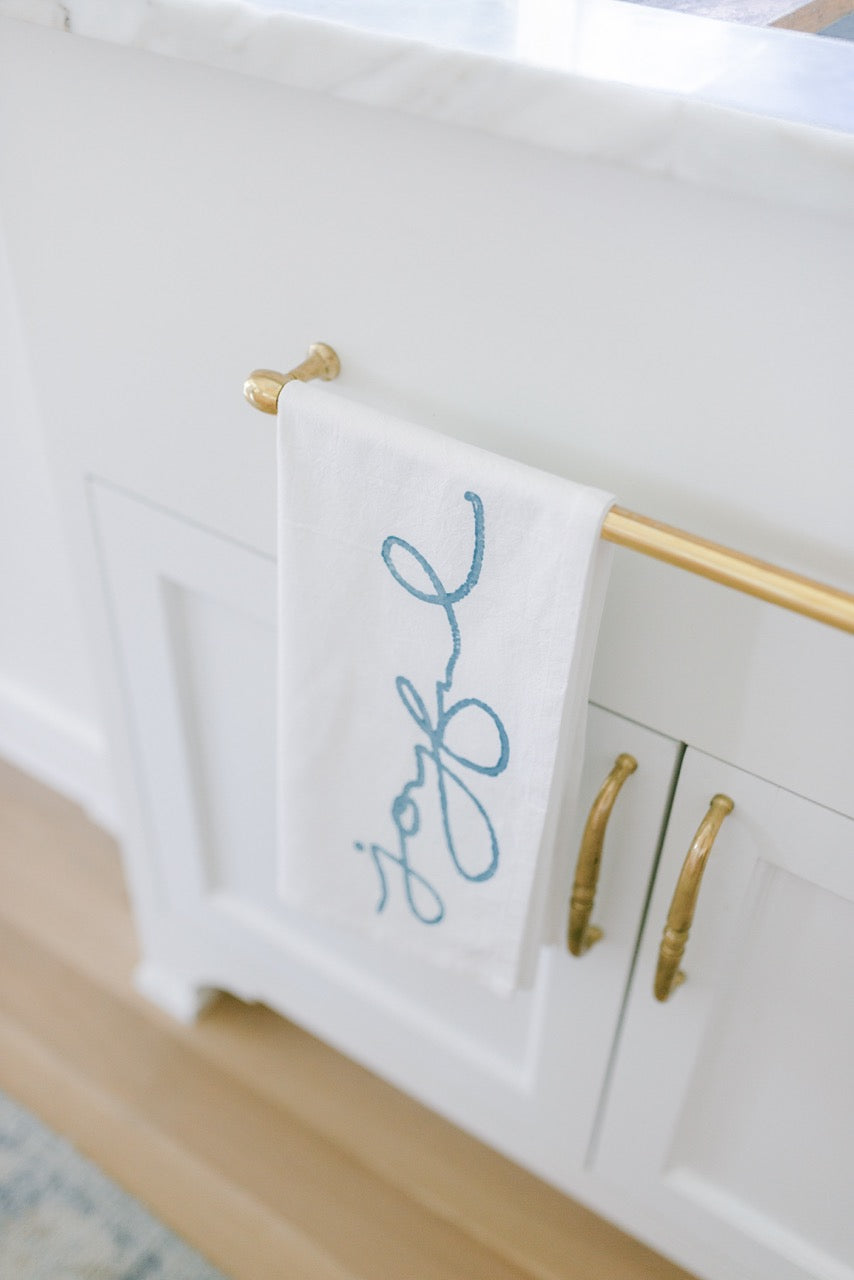 Tea Towel - Joyful, Uniform Blue by Mended