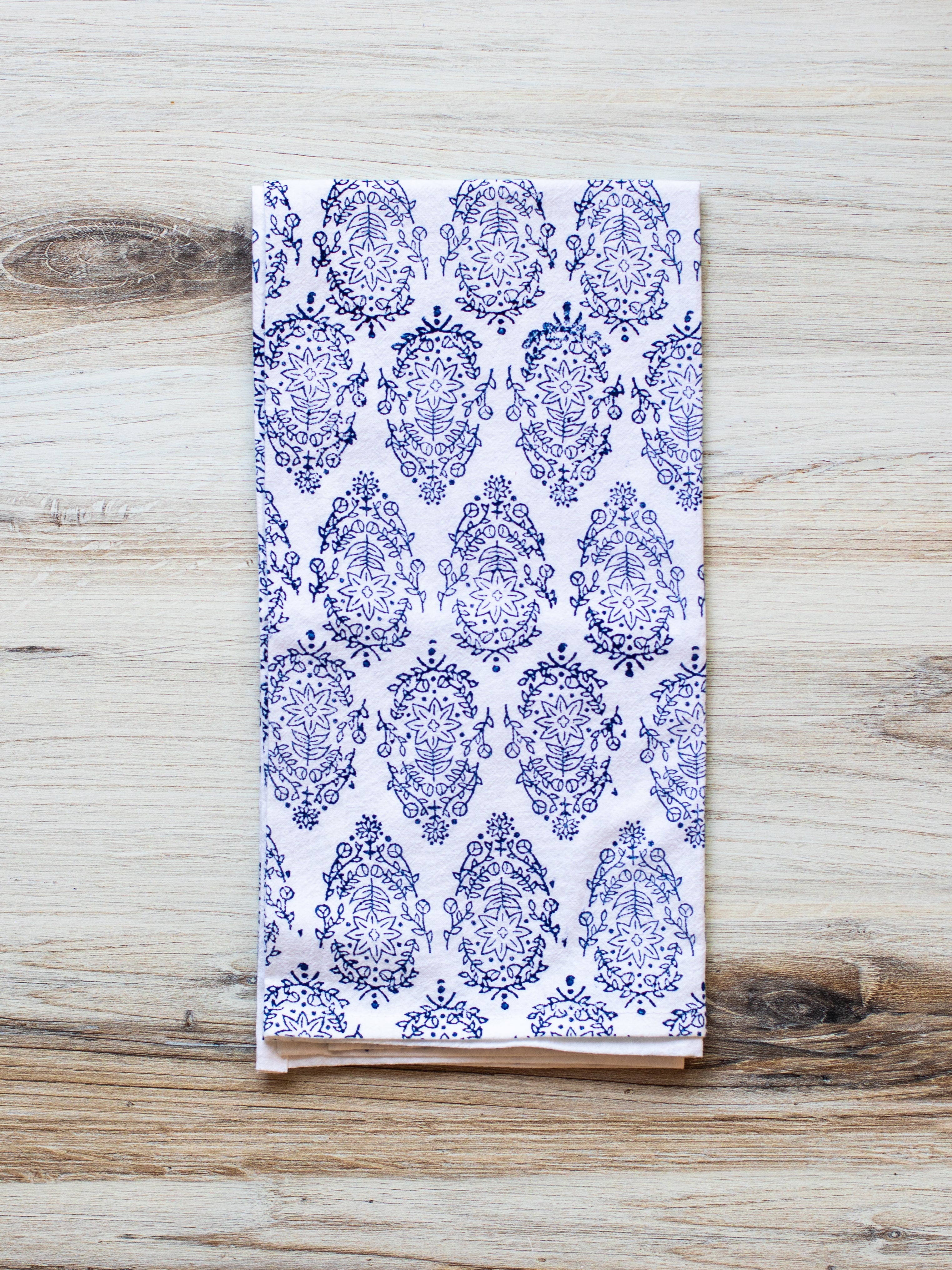 Tea Towel - Vara, Navy by Mended