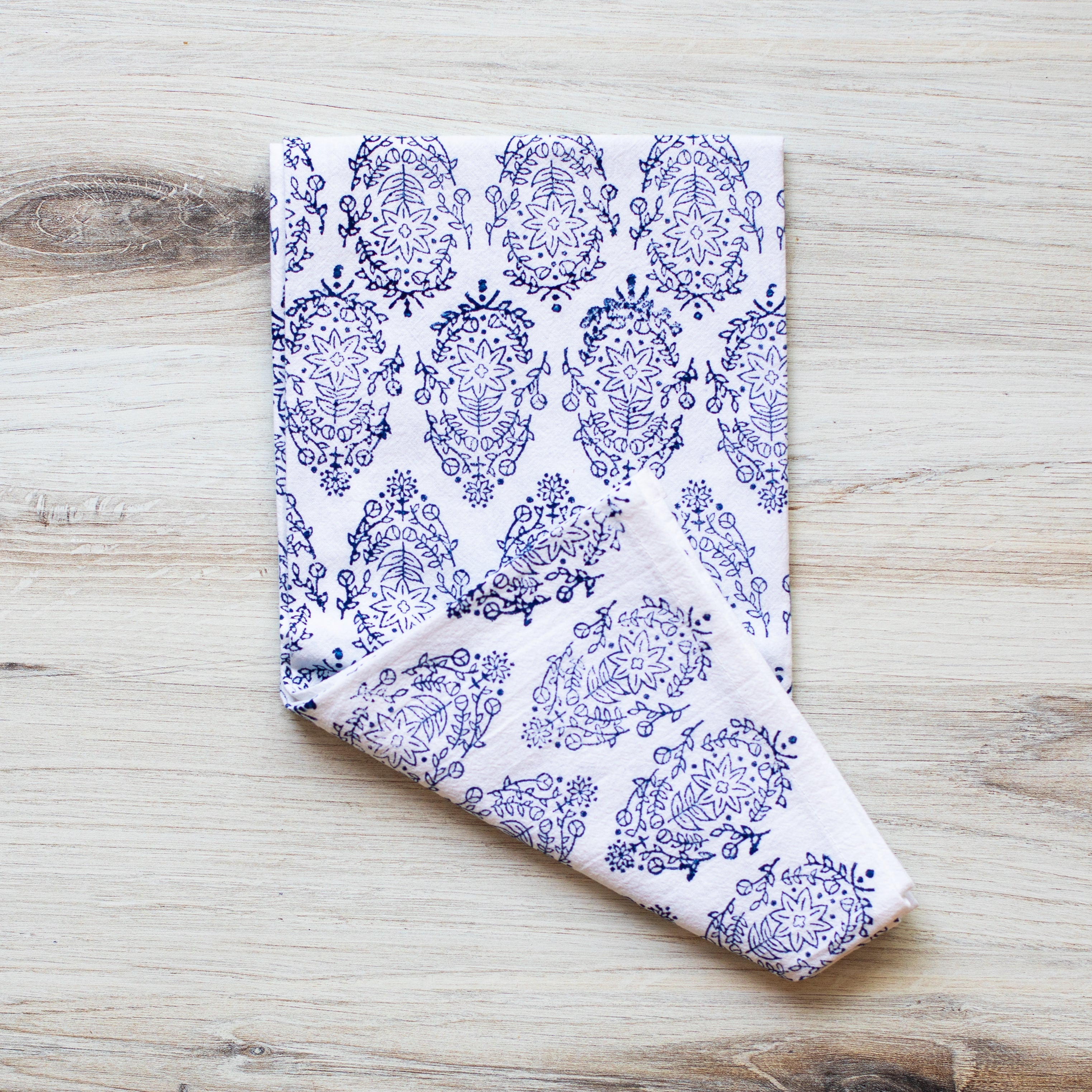 Tea Towel - Vara, Navy by Mended