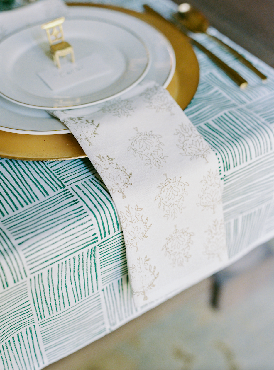 Table Runner - Striped, Evergreen by Mended