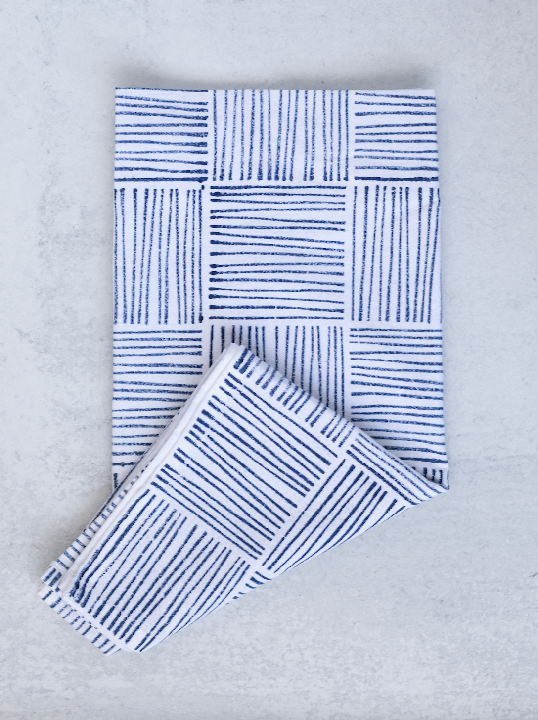 Tea Towel - Striped, Navy by Mended