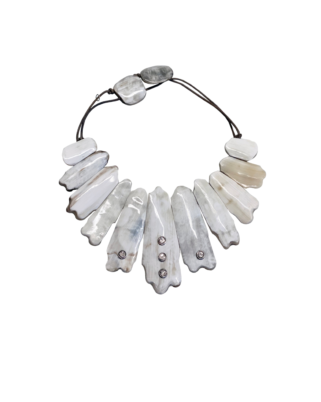 Polished Light Horn Collar by S. Carter Designs