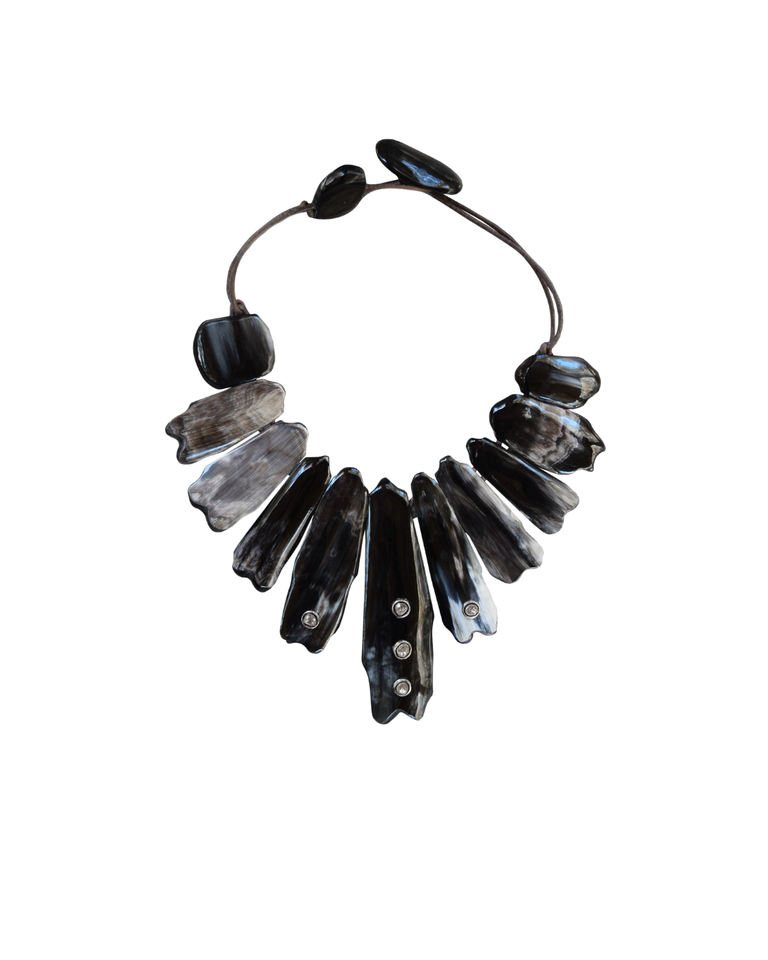 Polished Dark Horn Collar by S. Carter Designs