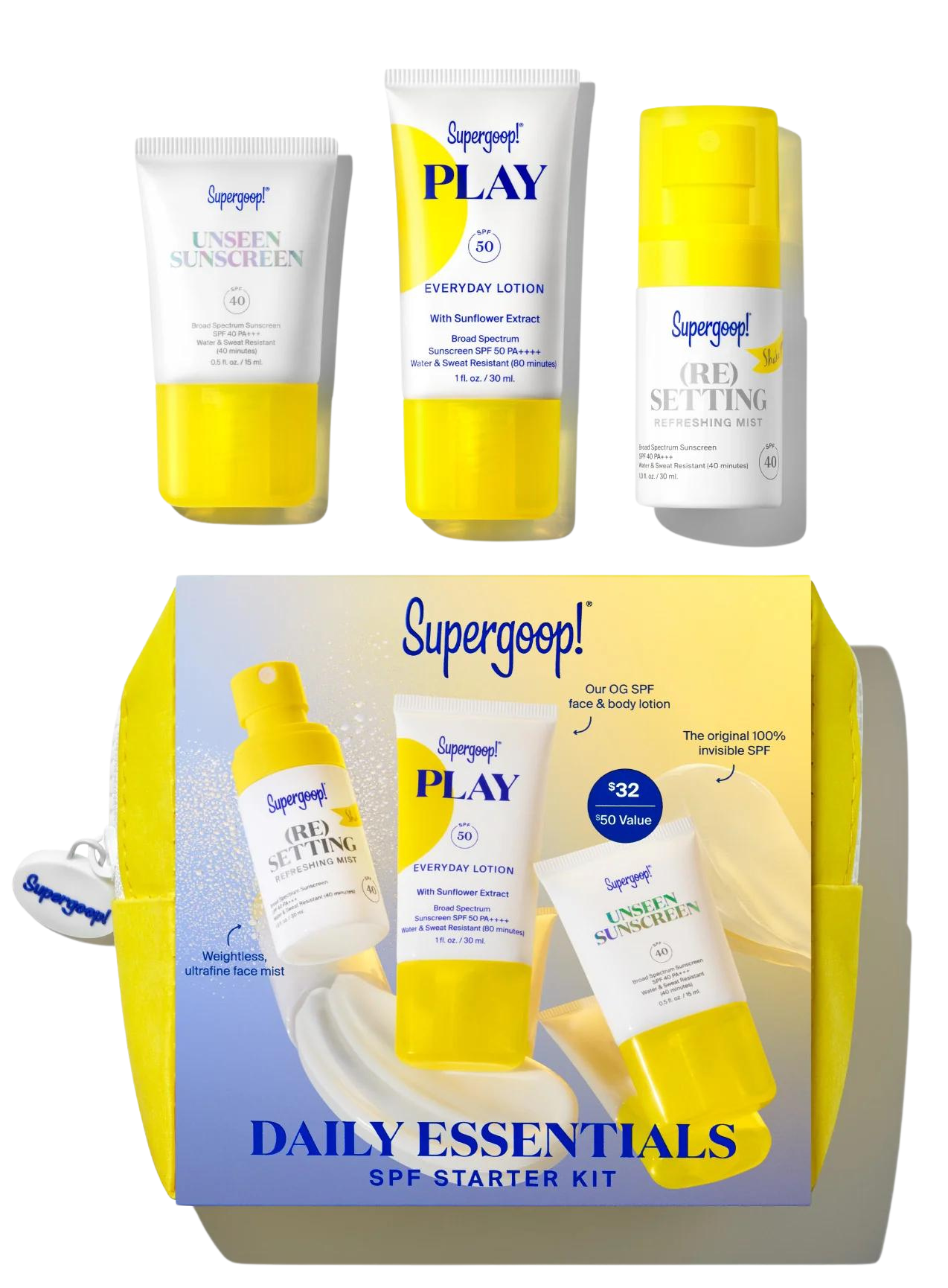 Daily Essentials SPF Starter Kit by Supergoop!