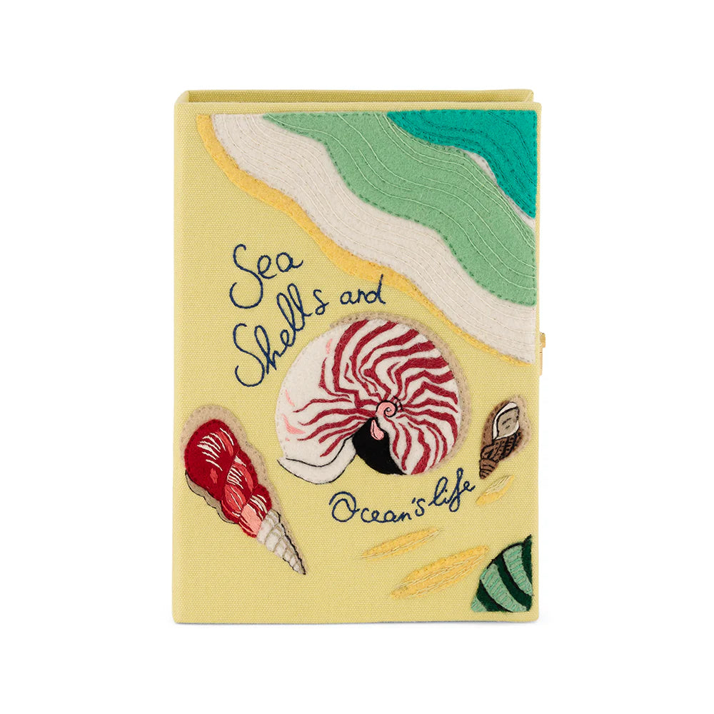 Seashells and Ocean's Life Book Clutch by Olympia Le Tan