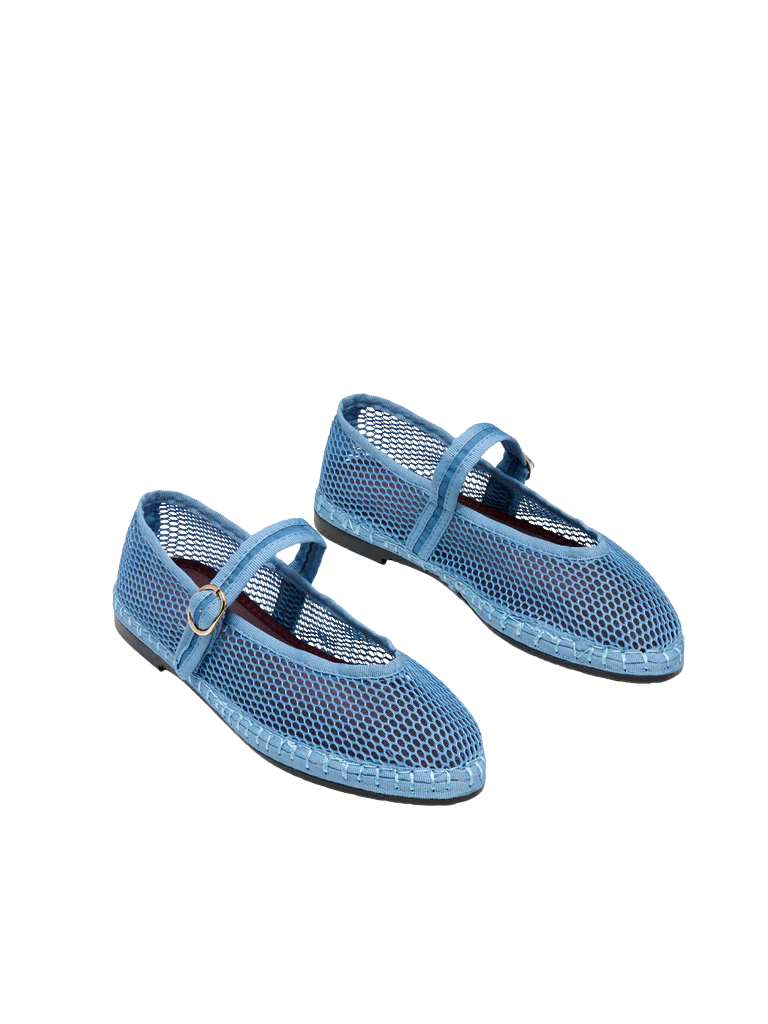 Isabella Mesh Flats - Blue by Flabelus
