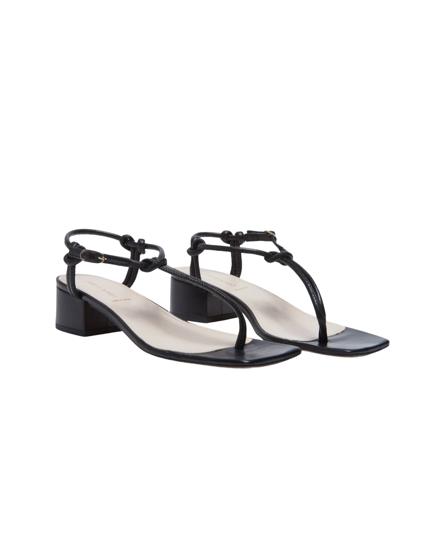 Alexa Black Sandal by Andrea Gomez