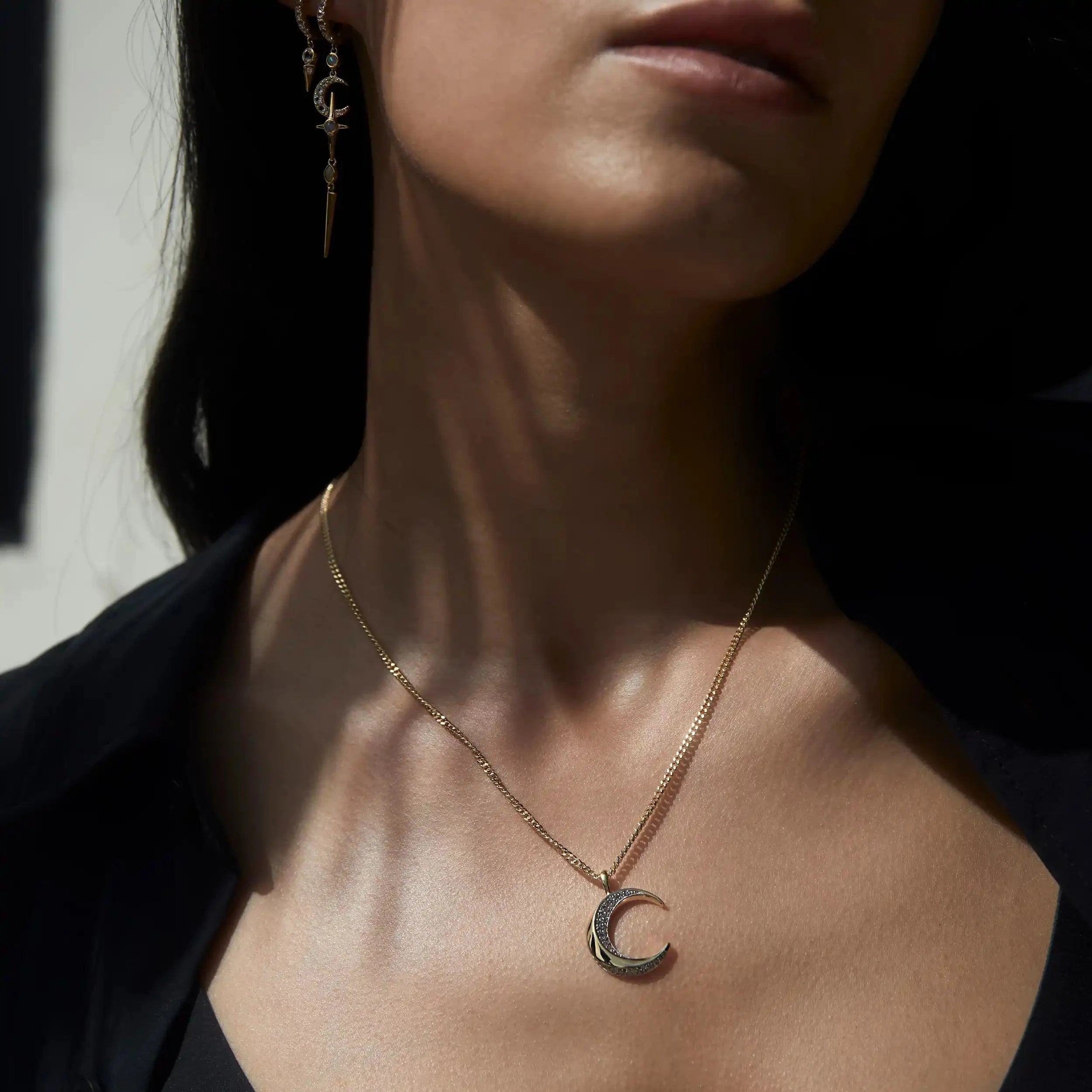 Twisted Moon Necklace by Awe Inspired