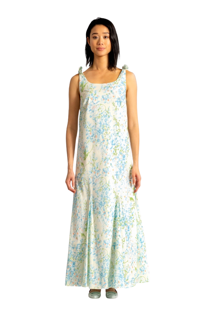 Ashley Blue Wisteria Floral Maxi Dress by Casey Marks