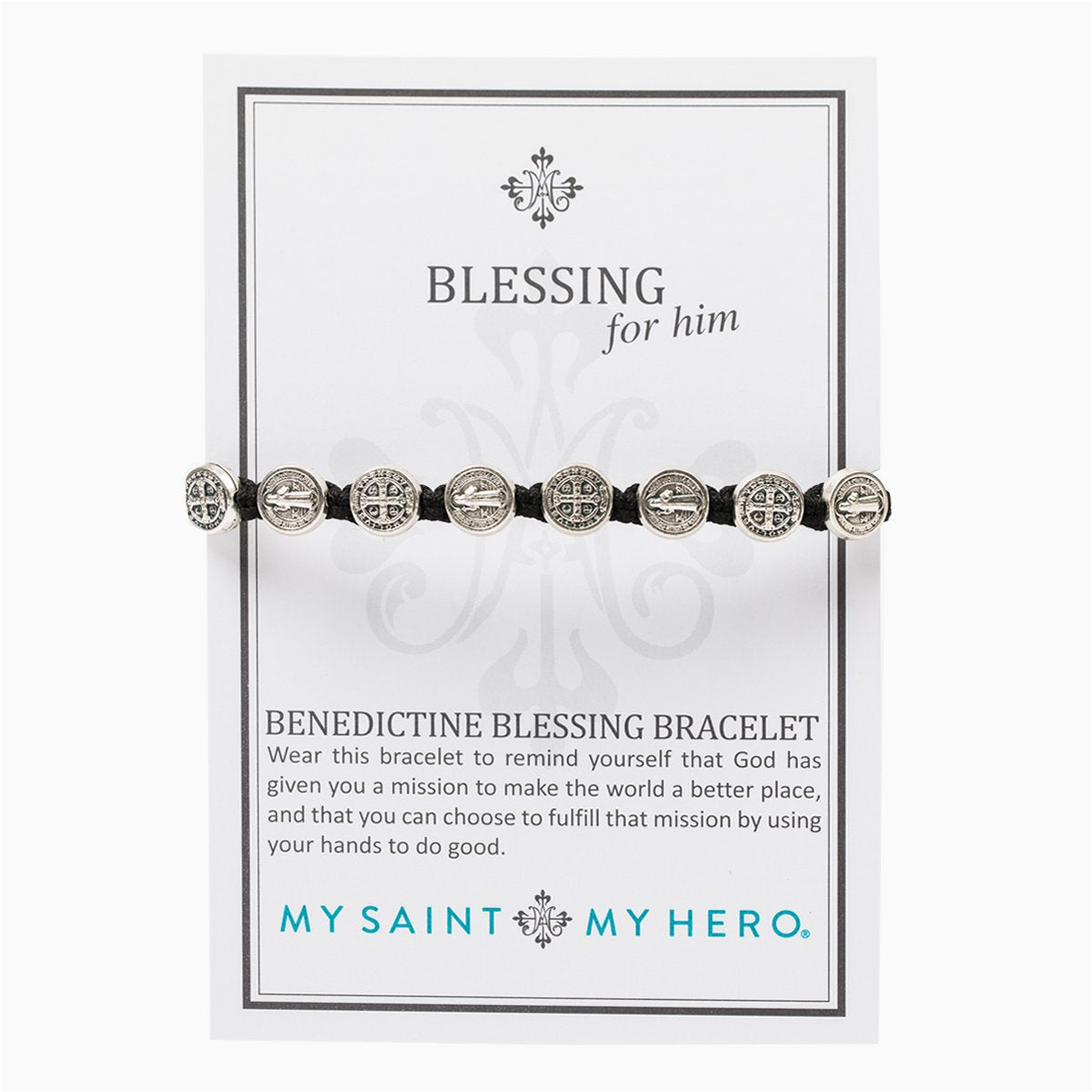 Benedictine Blessing Bracelet for Him by My Saint My Hero