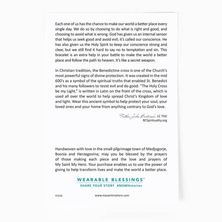 Benedictine Blessing Gold Rim Necklaces by My Saint My Hero