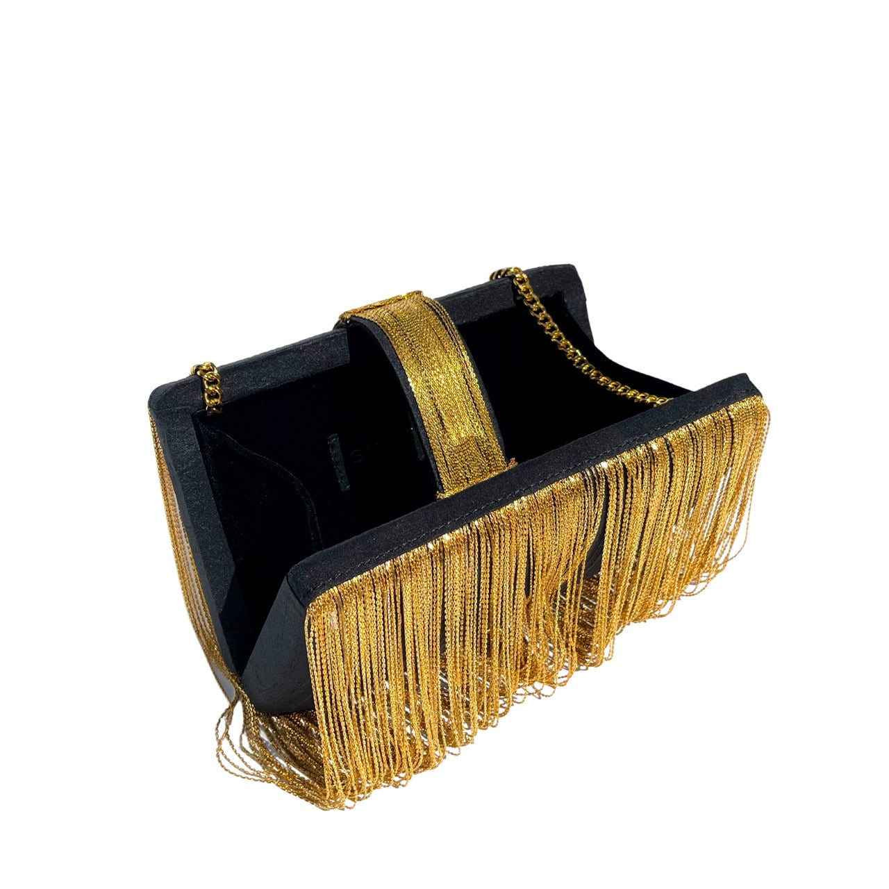 Black Gold Chunky Clutch by Simitri