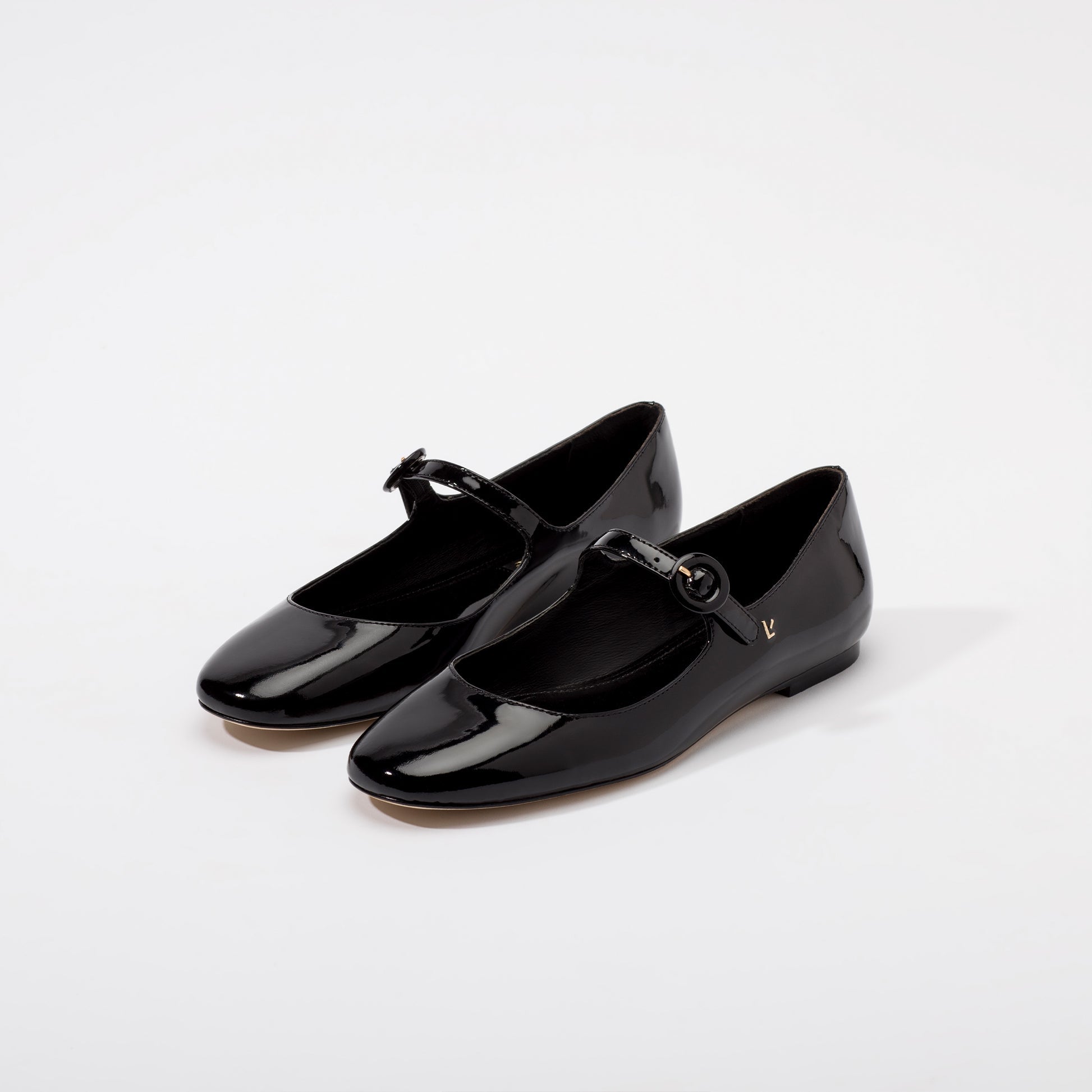 Blair Ballet Flat In Black Patent by Larroudé