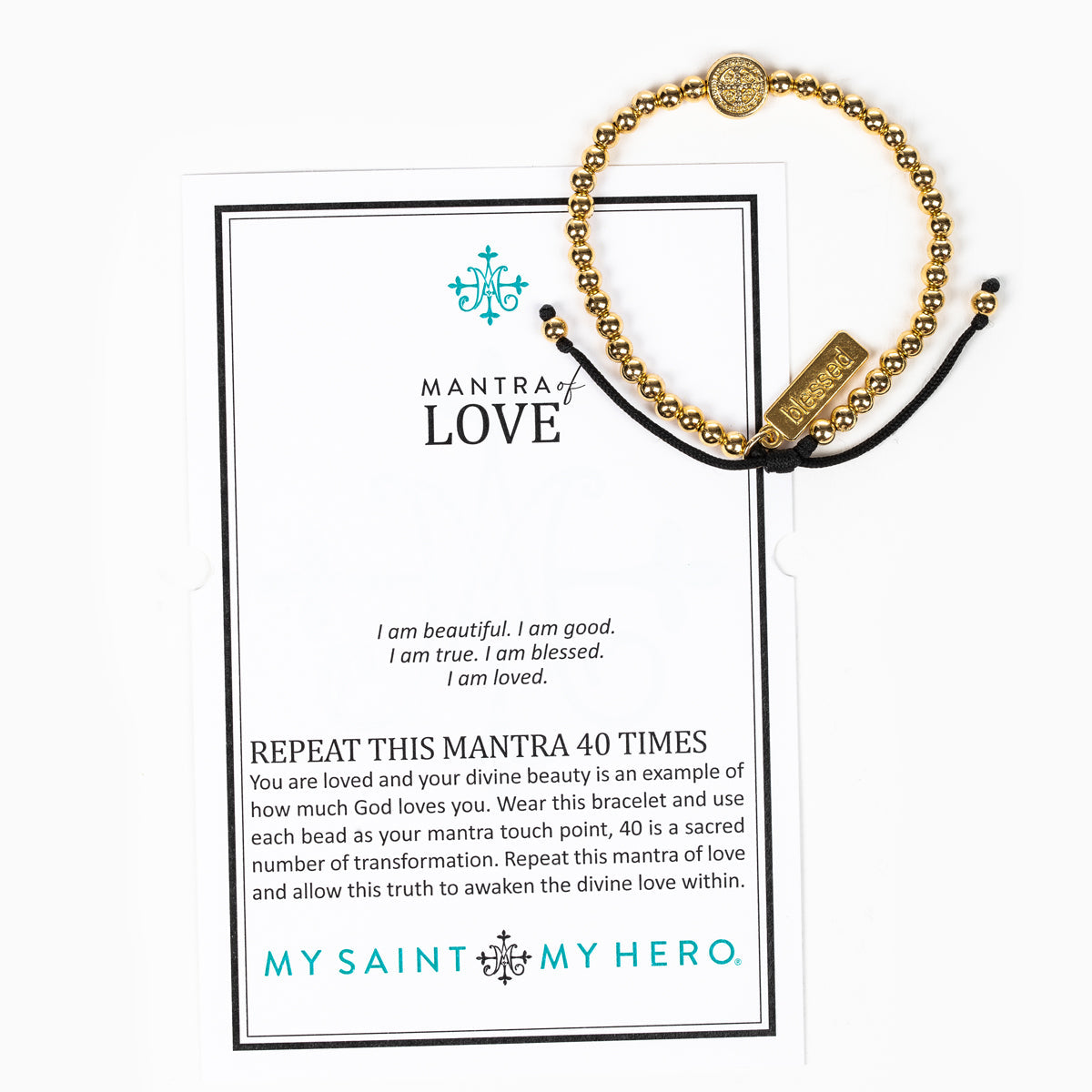 Mantra of Love Benedictine Bracelet by My Saint My Hero