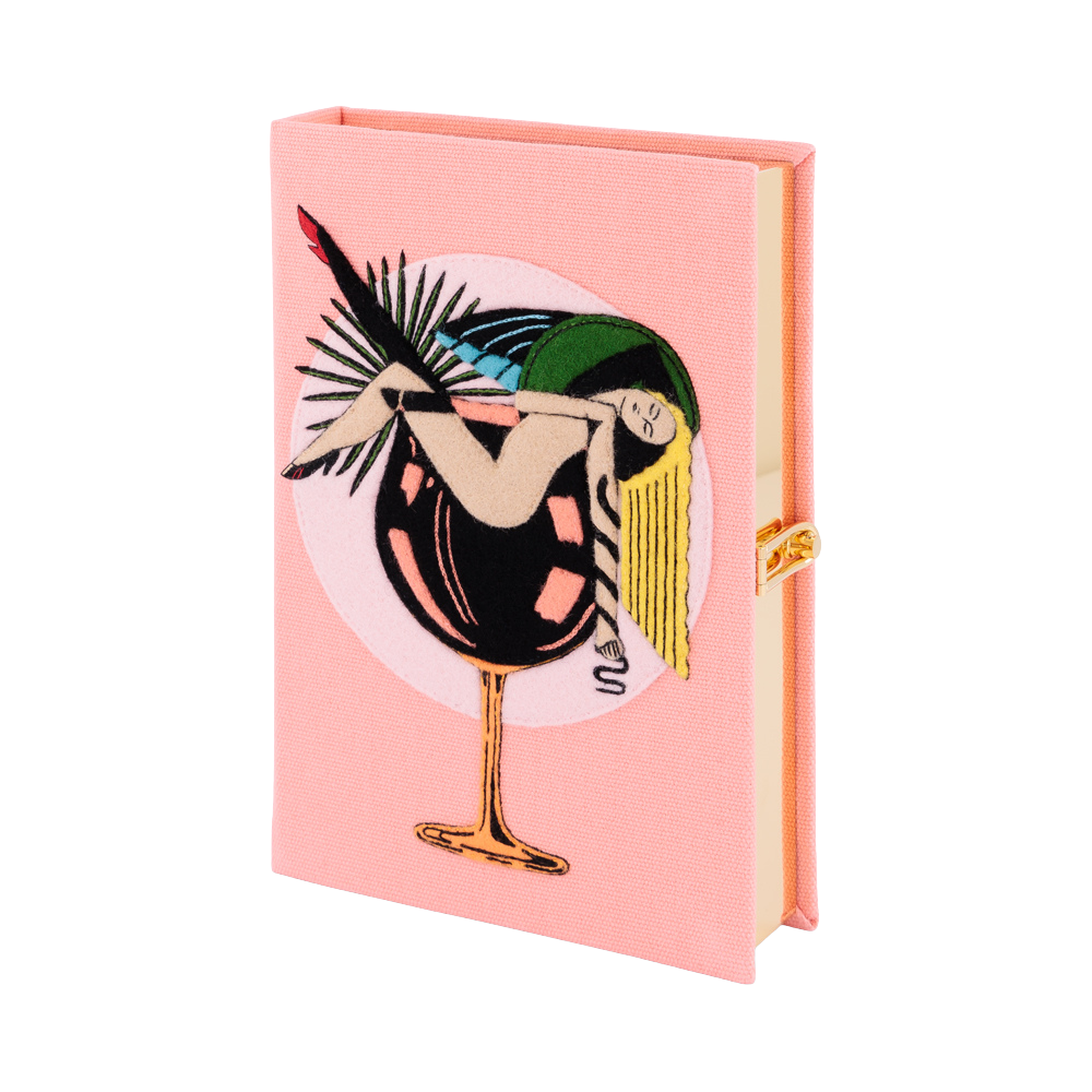 Cocktail Embroidered Book Clutch by Olympia Le Tan