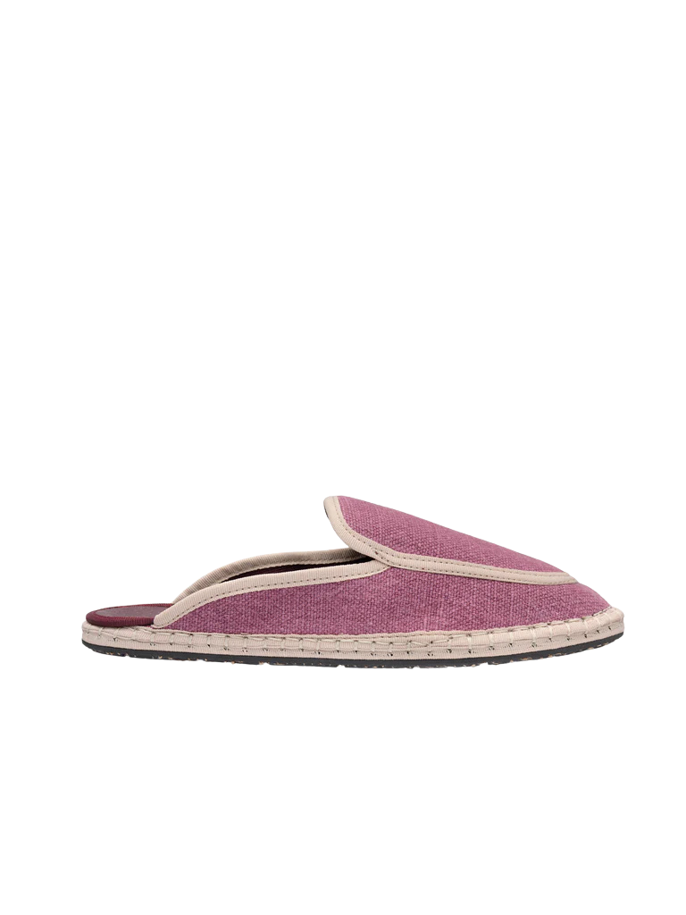 Bruna Linen Slide - Plum by Flabelus