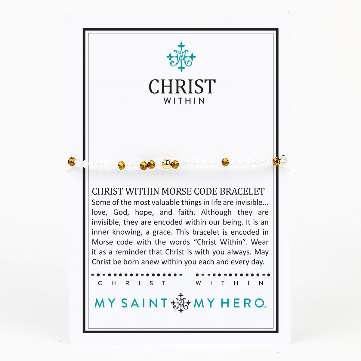 Christ Within Morse Code Bracelet by My Saint My Hero