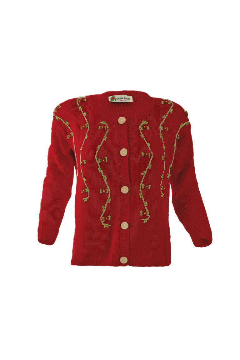 CLEMATIS WOOL CARDIGAN BY FANM MON