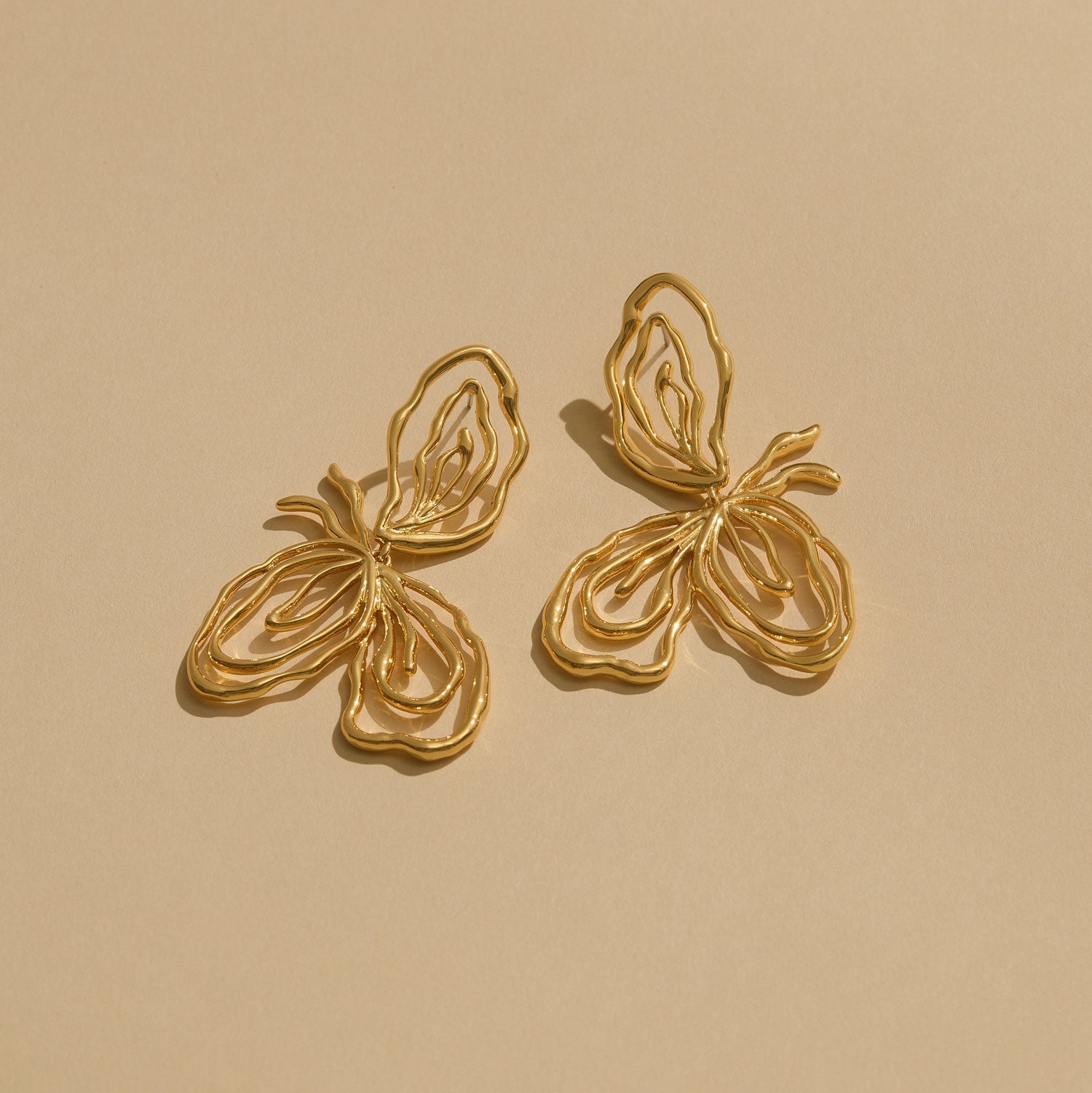 Aleah Gold Drop Earrings by Mignonne Gavigan