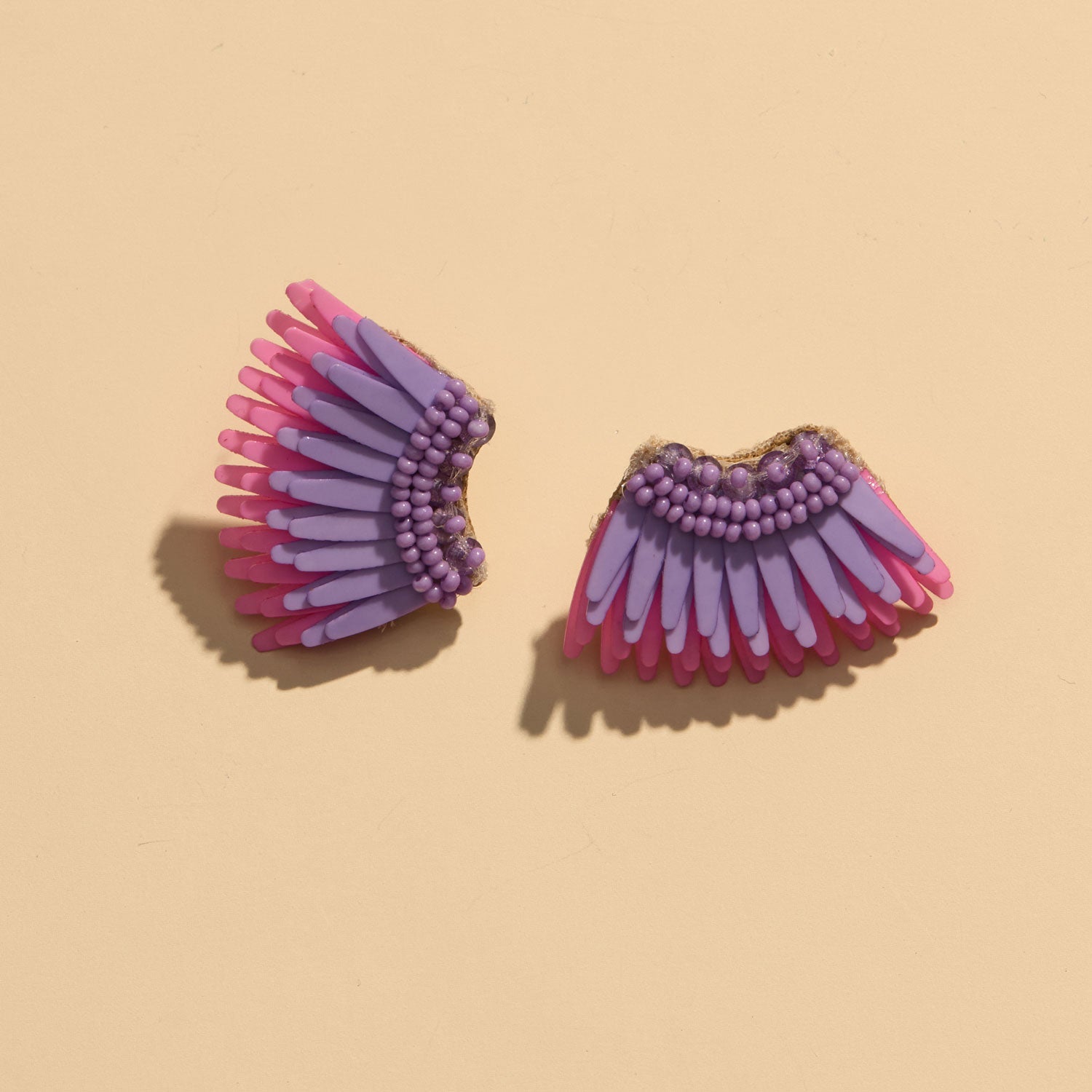 Micro Madeline Earrings Purple Pink by Mignonne Gavigan