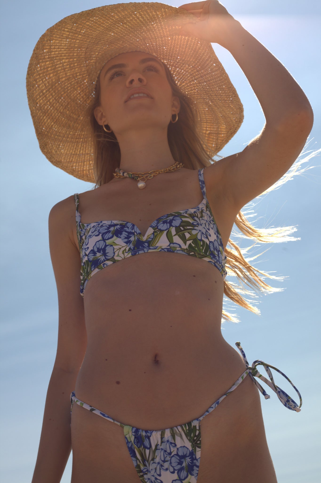 Cait Top in Blue Hawaiian by Sister
