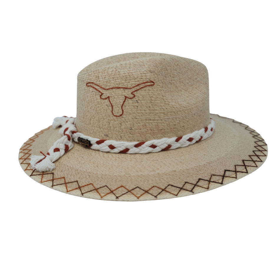Texas Longhorn Palm Hat | Handmade Hat by Corazon Playero