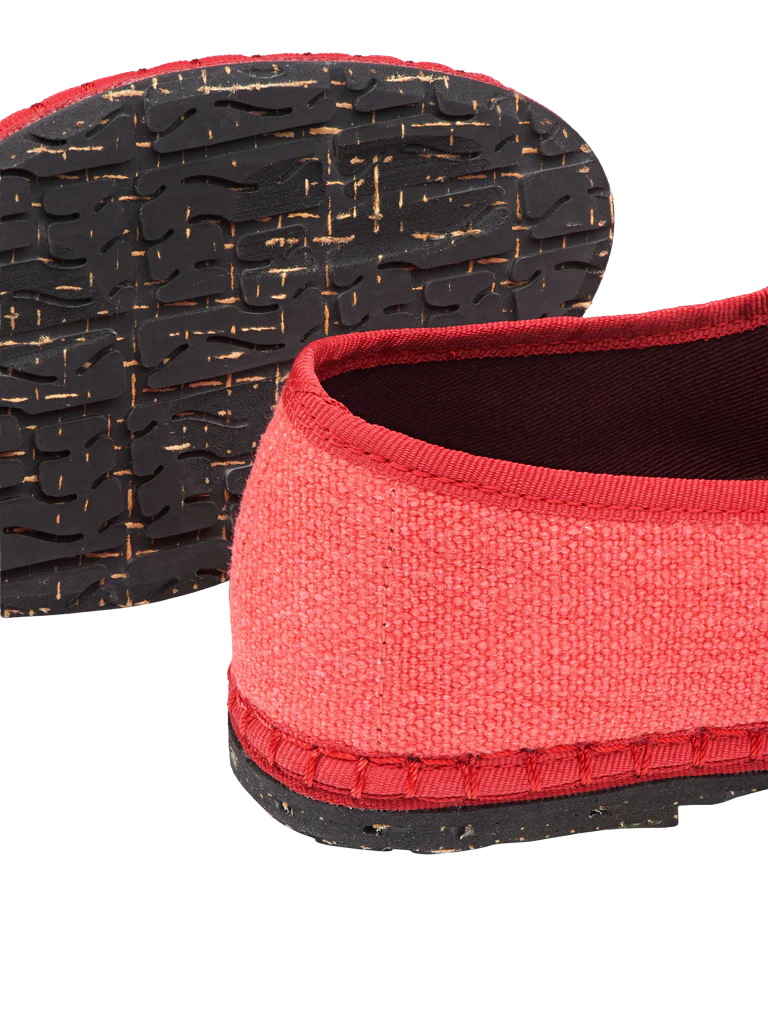 Barbara Linen Mary Jane Flats - Rosa by Flabelus