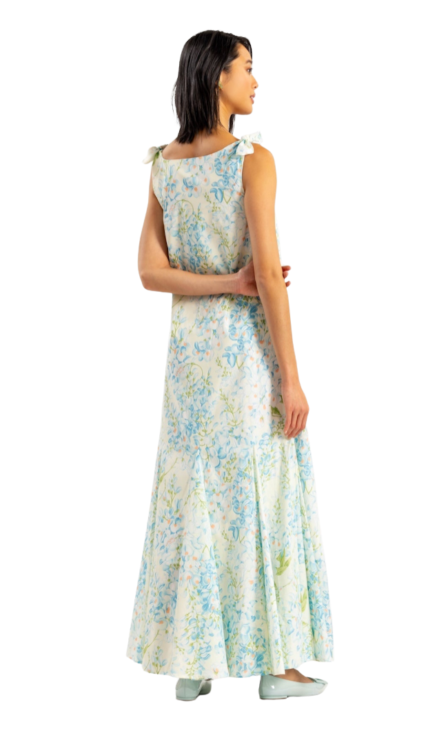 Ashley Blue Wisteria Floral Maxi Dress by Casey Marks