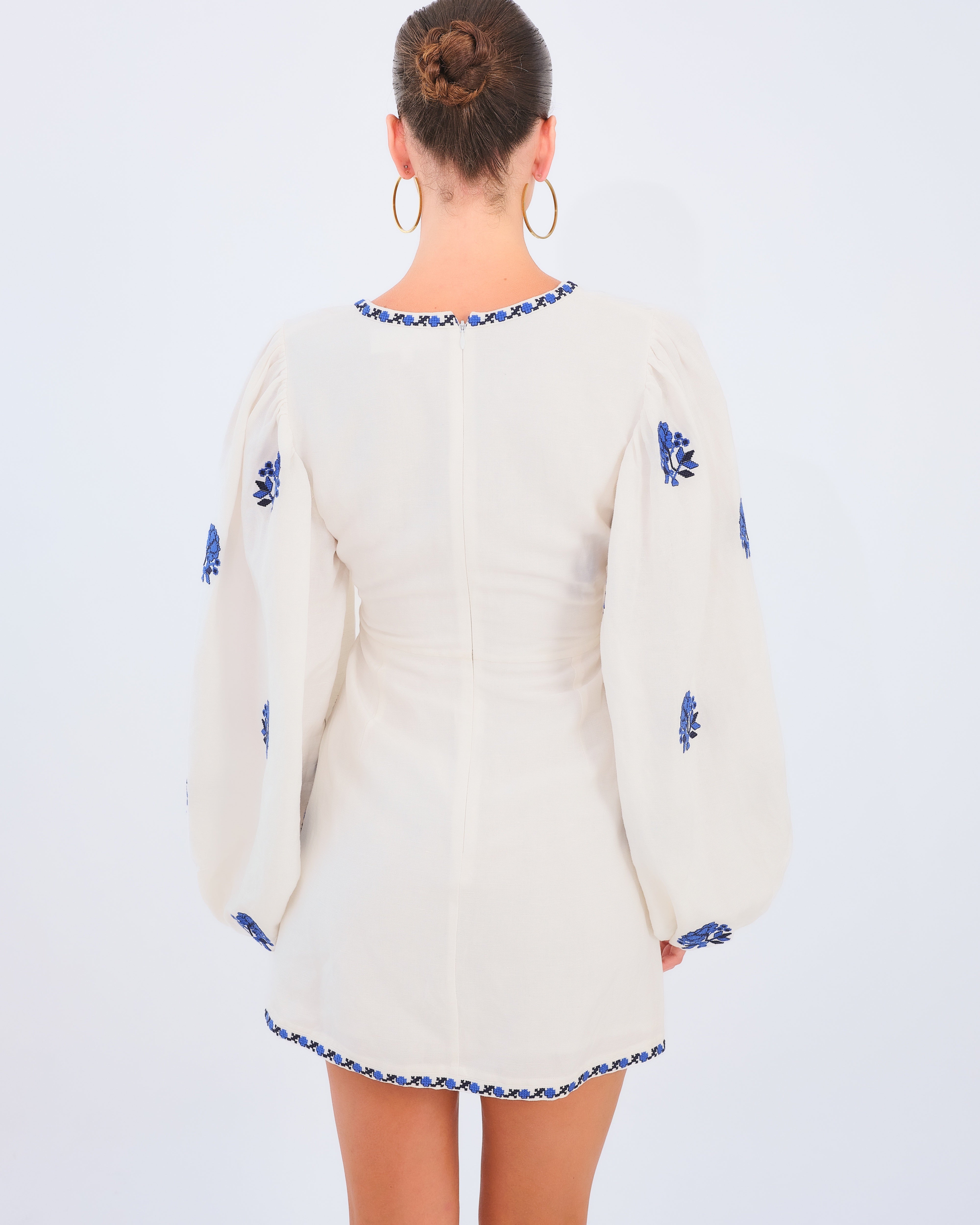 Diana Cut-Out Dress - Natural Linen by Desert Queen