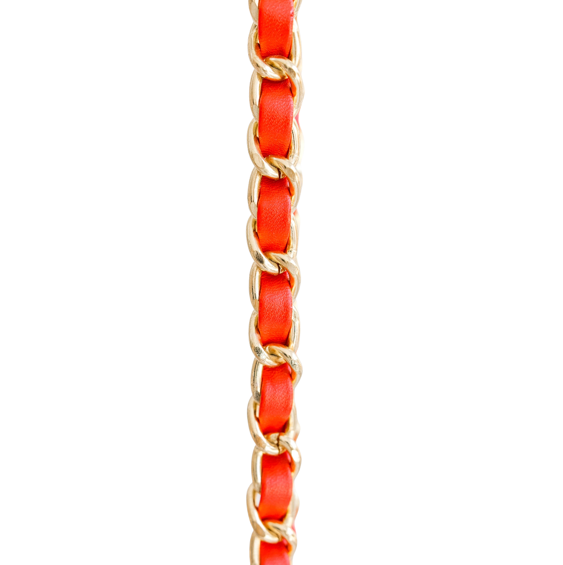 Chain Mail Strap in Red by Clearly Handbags