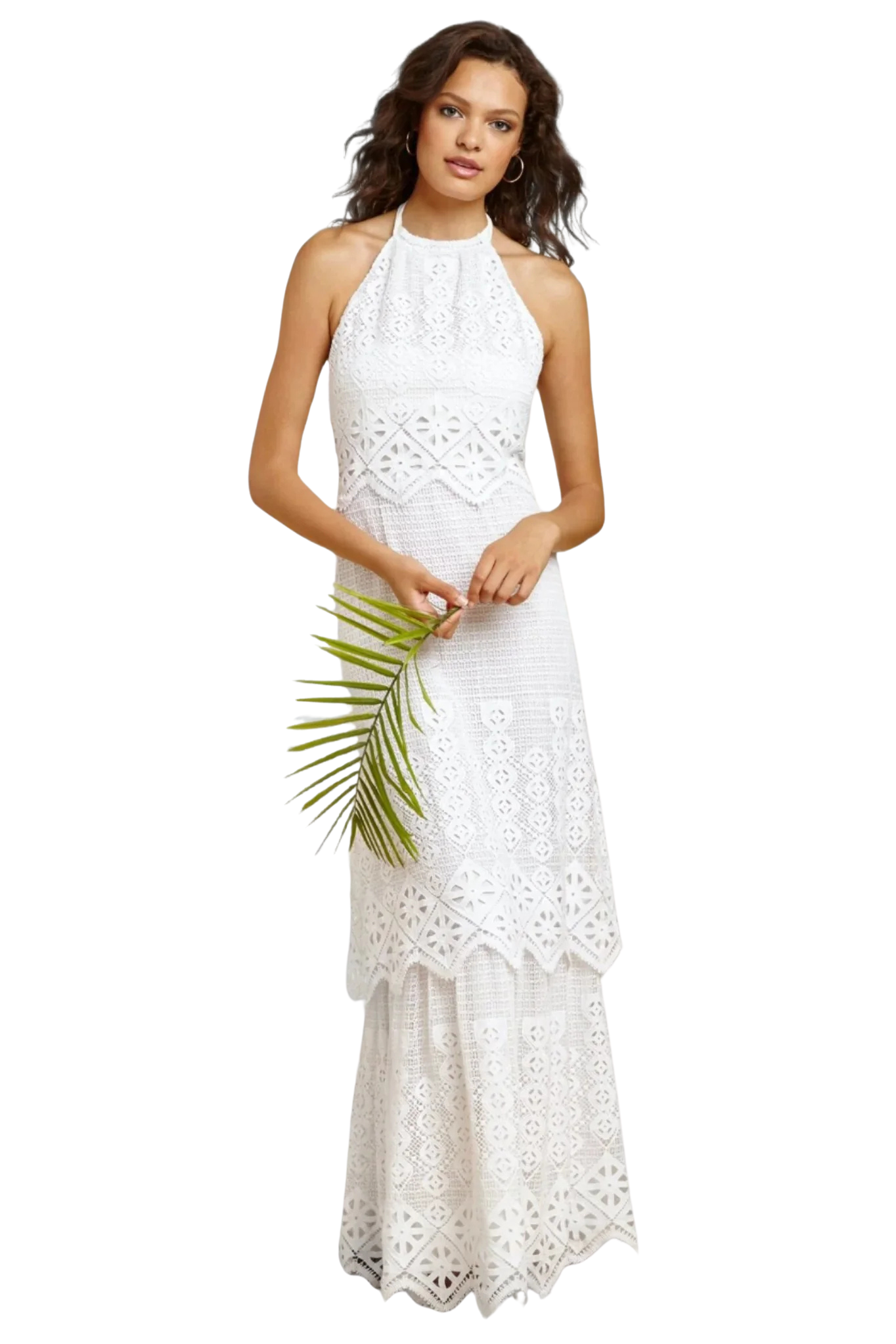 Edna Tiered Halter Dress by Miguelina