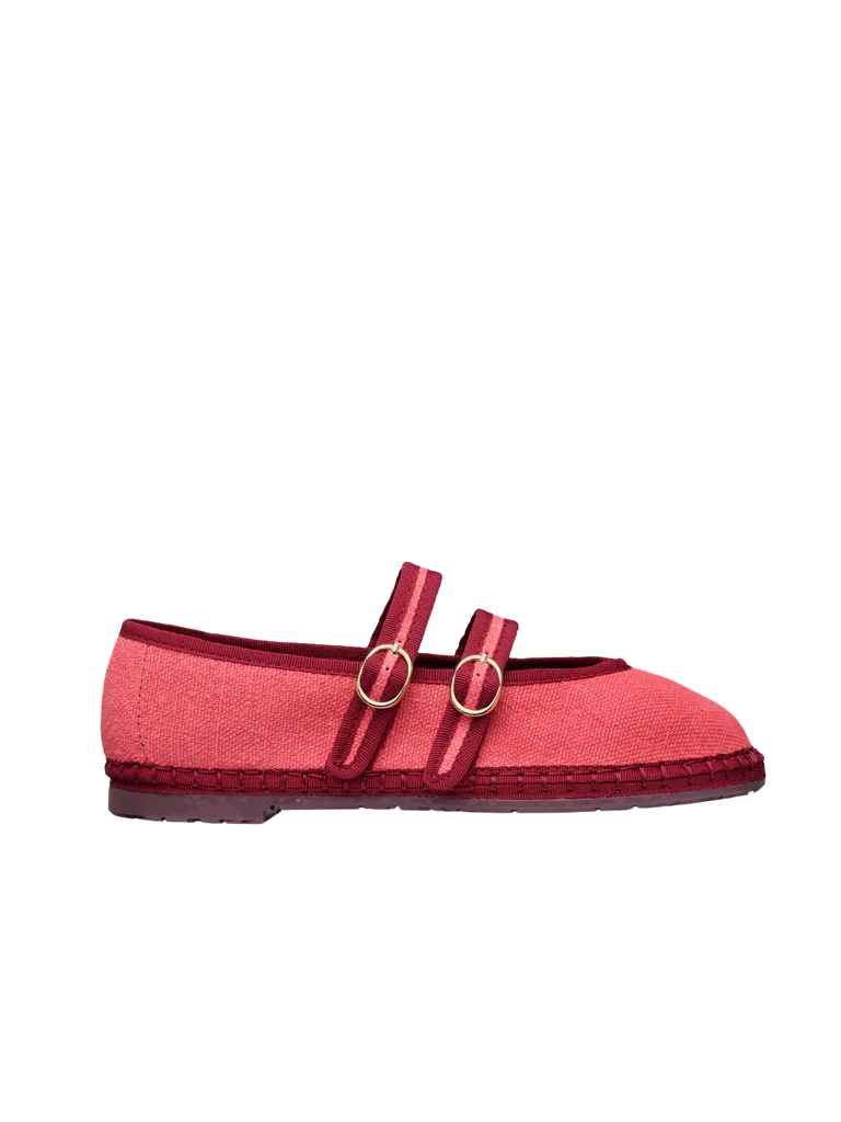 Claire Linen Flats by Flabelus