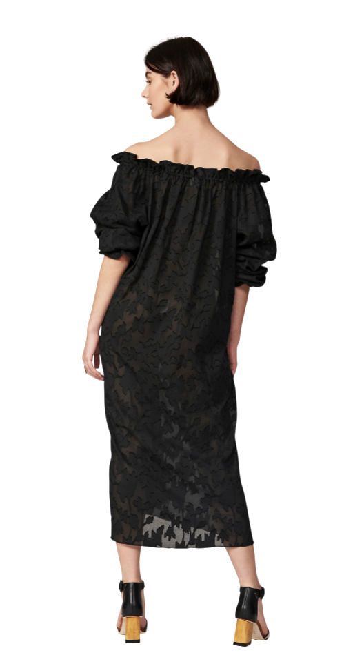 Grace Black Floral Dress by Casey Marks