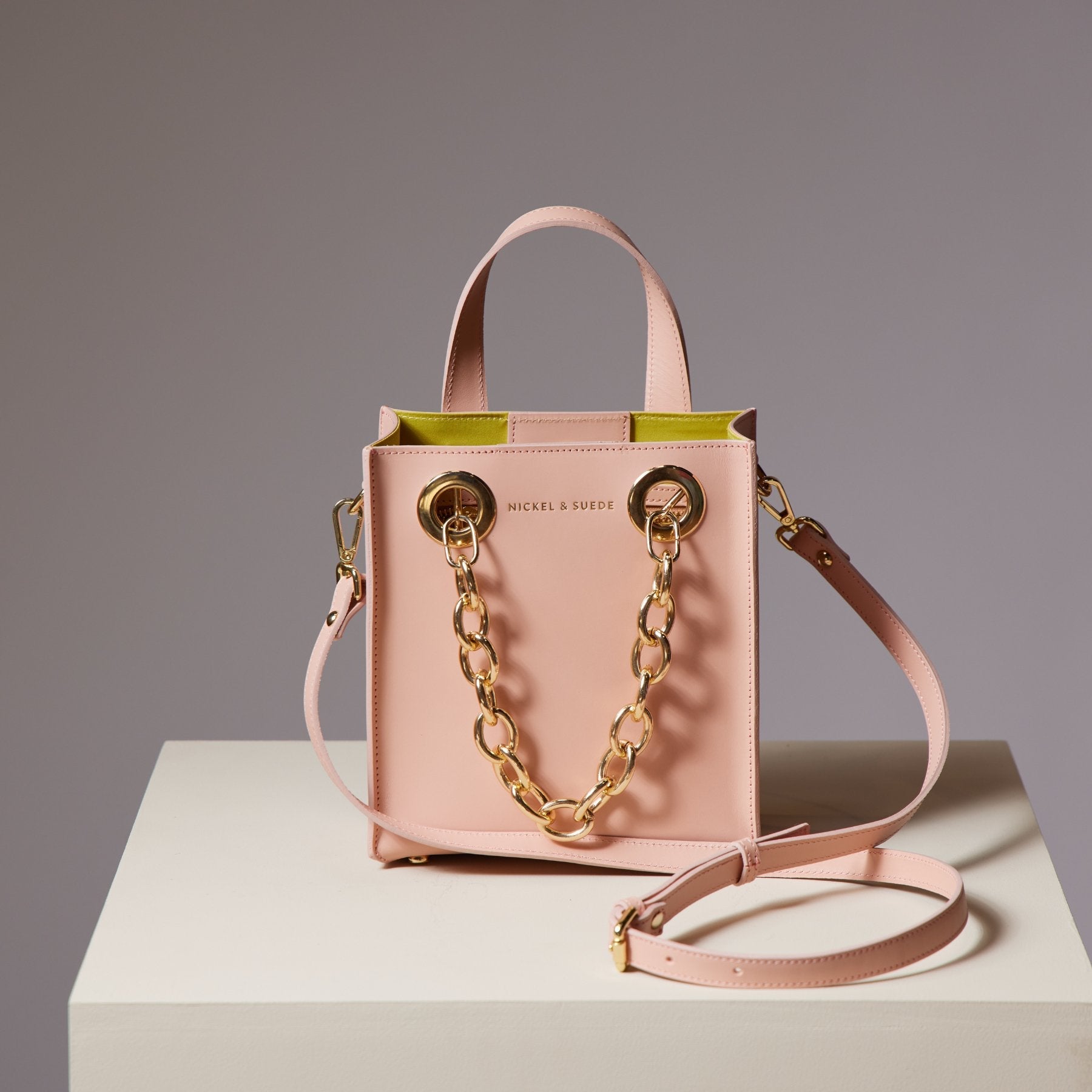 Emilia Mini Tote in Pink Clay by Nickel & Suede