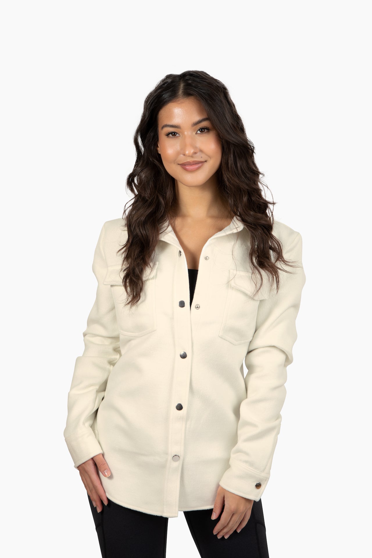 The Dar Wool Shacket- New White by Urban Luxe Lifestyles