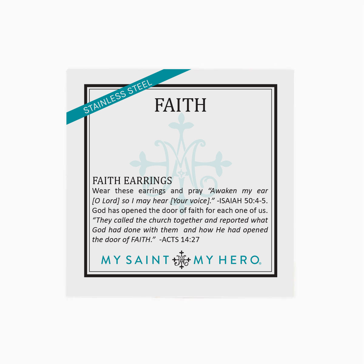 Faith Petite Cross Cubic Zirconia Earrings by My Saint My Hero